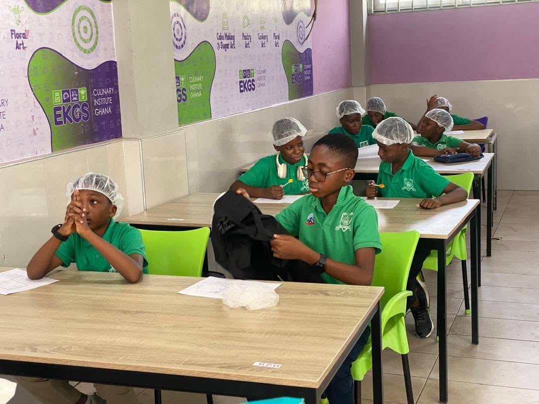 Pupils seated in the EKGS classroom